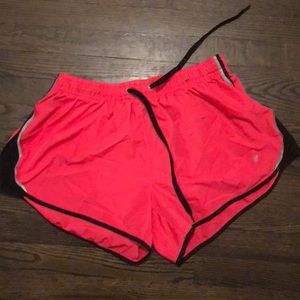 Pink running shorts